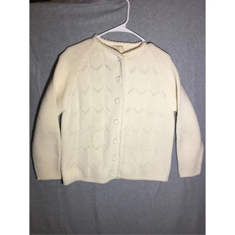 Womens Sears Cardigan Vintage Gold Tag Thick Acrylic Knit Winter Closet Staple